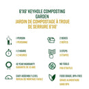 CLASSIC 6x6 Keyhole Composting Garden Garden Vita