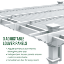 12x12 Camelot Louvered Pergola Pergola Vita