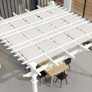 10x10 Deluxe Pergola with Tall Base Moldings and Canvas Weave Pergola Vita