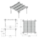 12x12 Camelot Louvered Pergola Pergola Vita