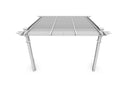 12x12 Elysium Attached Louvered Pergola Pergola Vita