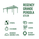 12x24 Regency Grande Pergola Pergola Vita