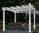 10x10 Deluxe Pergola with Tall Base Moldings and Canvas Weave Pergola Vita