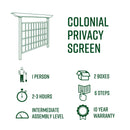 Colonial Privacy Screen Trellis Vita