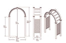 CLASSIC Nantucket Deluxe Arbor with Gate and Wings Arbor Vita