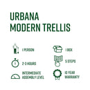 Urbana 60"x84" Modern Trellis Trellis Vita