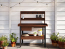 Cedar Potting Bench Decor Vita