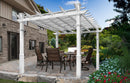 Deluxe 10 ft x 10 ft Pergola with Tall Base Moldings and Canvas Weave Pergola Vita