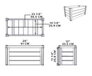 Mezza 12X24 Planter - 2 Pack Planter Vita