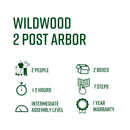 Wildwood 2 Post Arbor Arbor Vita
