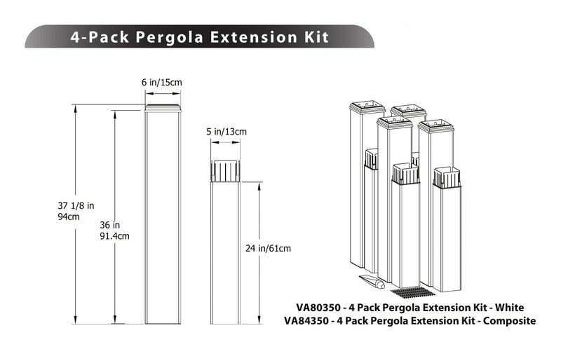 Pergola Extension Kit Accessory Vita 