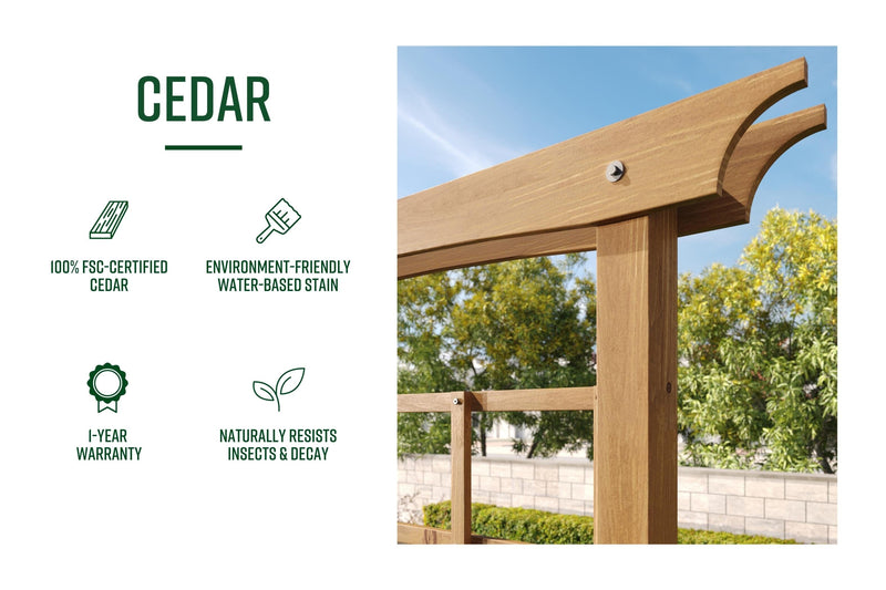 cedar planter and trellis Rosewood Planter with Trellis