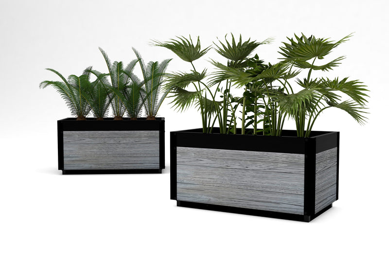 small indoor planter box Delta 30" Modern Planter, 2 Pack