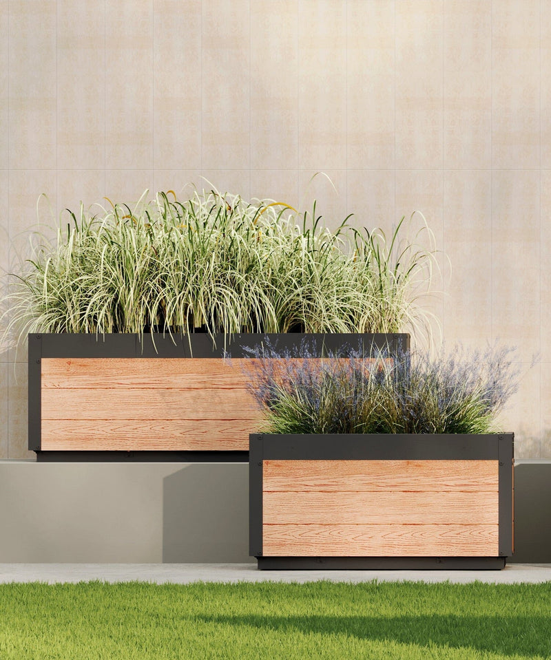 cheap modern planter pots Delta Modern Planter Slate Gray / 45"