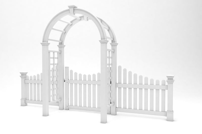 Nantucket Deluxe Arbor with Gate Arbor Vita 