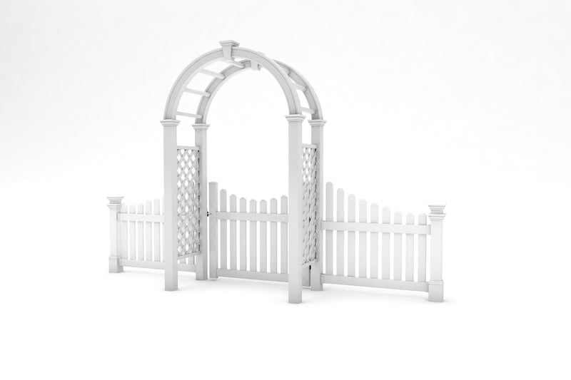 Nantucket Legacy Arbor with Gate Arbor Vita 