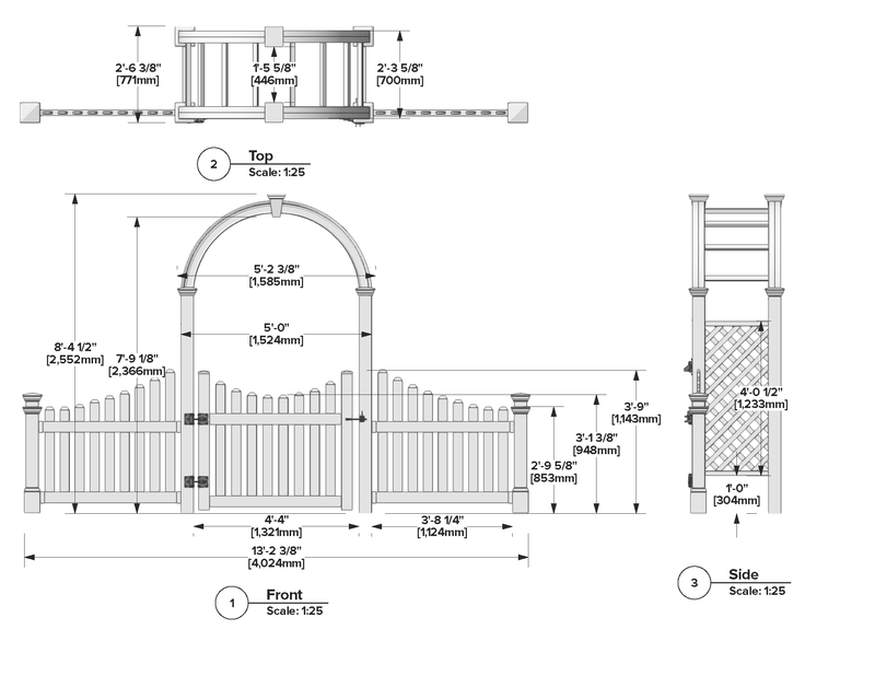 Nantucket Legacy Arbor with Gate Arbor Vita 