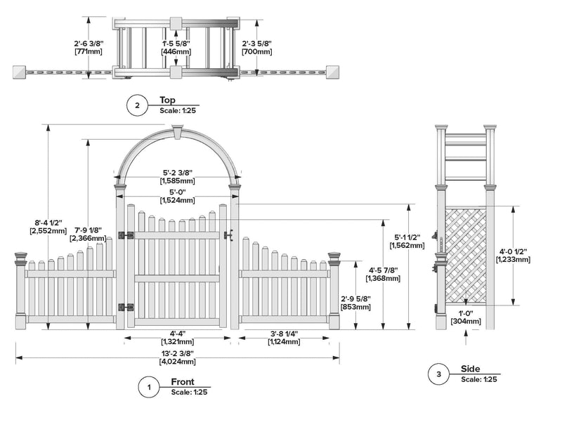 Nantucket Legacy Arbor with Gate Arbor Vita 