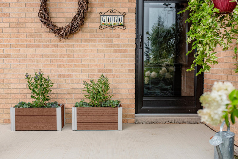 Urbana 12" x 24" Planter - 2 Pack Planter Vita Espresso Brown 