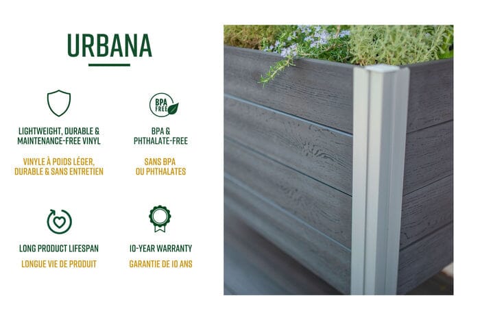 URBANA 2 ft x 2 ft Cube Planter, 2 Pack