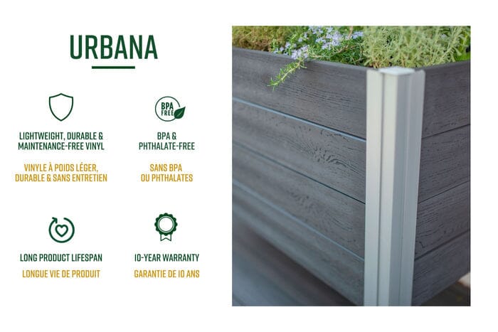 Urbana 2 ft x 2 ft Cube Planter, 2-pack Planter Vita 