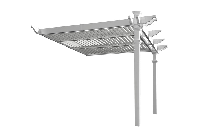 12x12 Elysium Attached Louvered Pergola Pergola Vita 