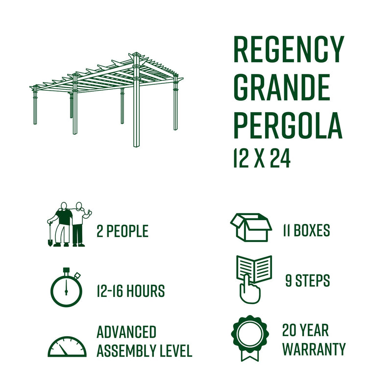 12x24 Regency Grande Pergola Pergola Vita 