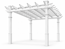 10x10 Deluxe Pergola with Tall Base Moldings and Canvas Weave Pergola Vita 
