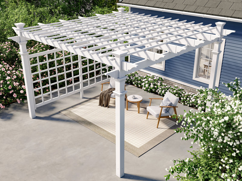 Classic Pergola with Privacy Trellis Pergola Vita 