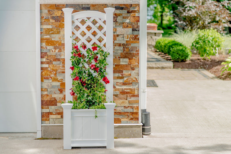 trellis in planter box Kensington Planter with Trellis