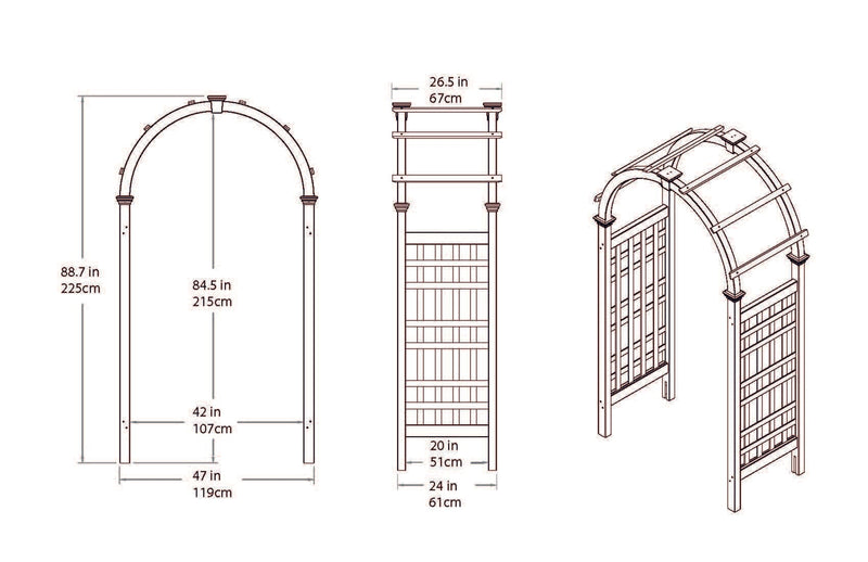 Rosewood Arbor Arbor Vita 