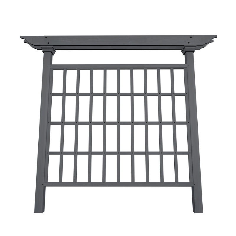 cedar wood lattice panel trellis 80"L x 90"H Wildwood Cedar Privacy Trellis, Charcoal
