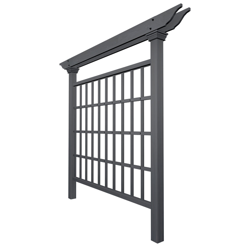 steel and wood trellis Wildwood Cedar Privacy Trellis