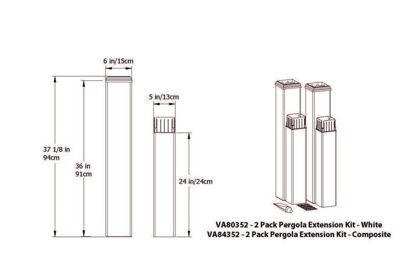 Pergola Extension Kit Accessory na 