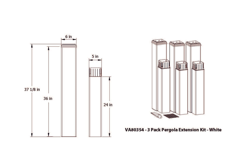 Pergola Extension Kit Accessory Vita 