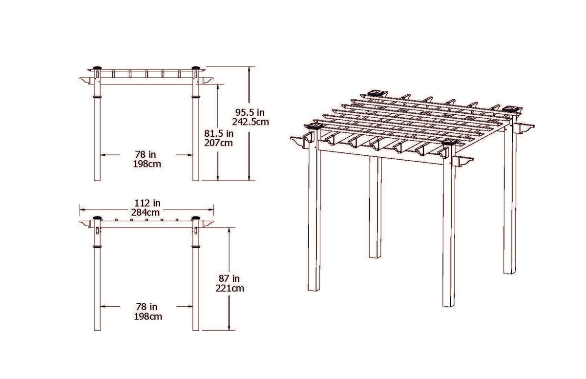 6.5x6.5 Lakewood Pergola