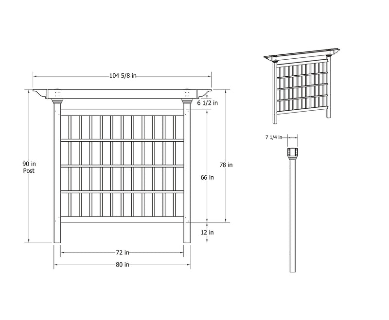 Colonial Privacy Screen Trellis Vita 