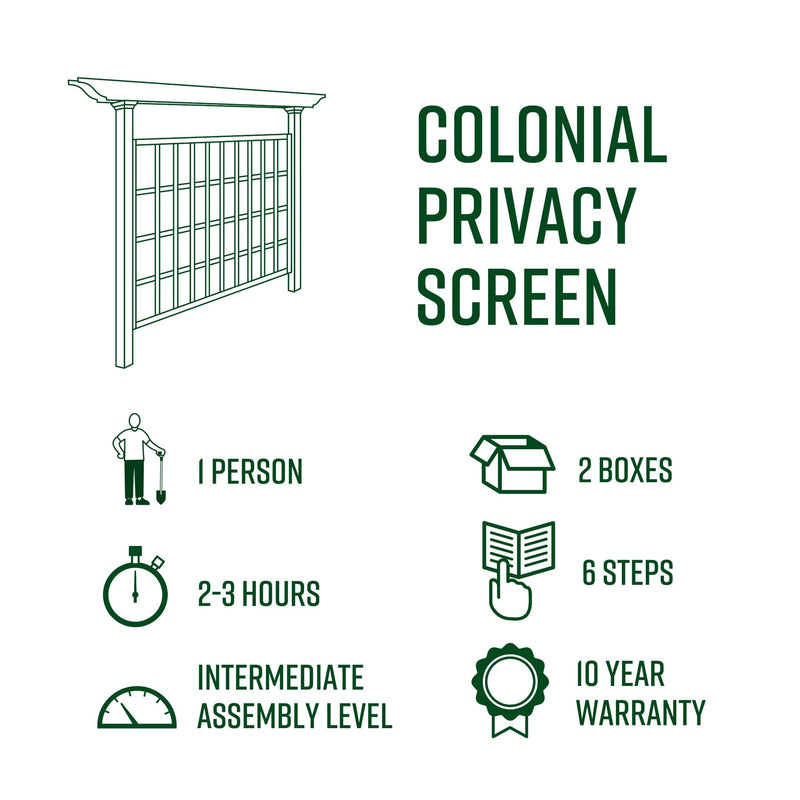 Colonial Privacy Screen Trellis Vita 