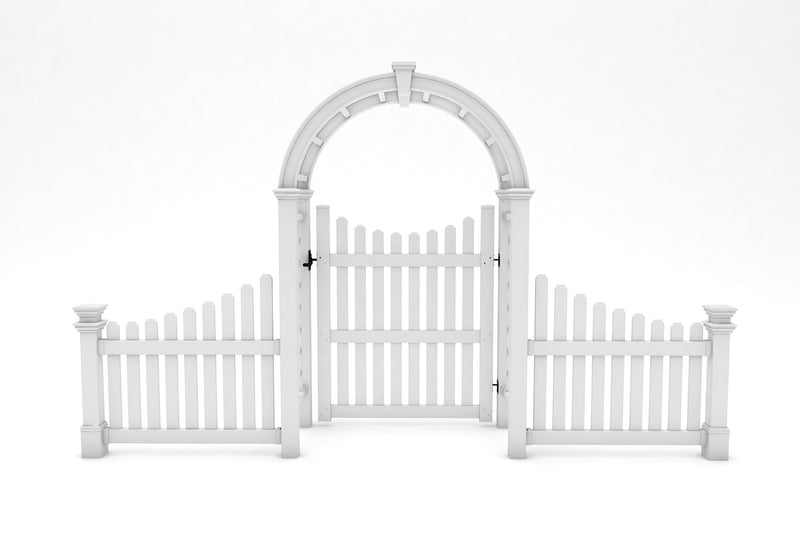 Nantucket Deluxe Arbor with Gate Arbor Vita 