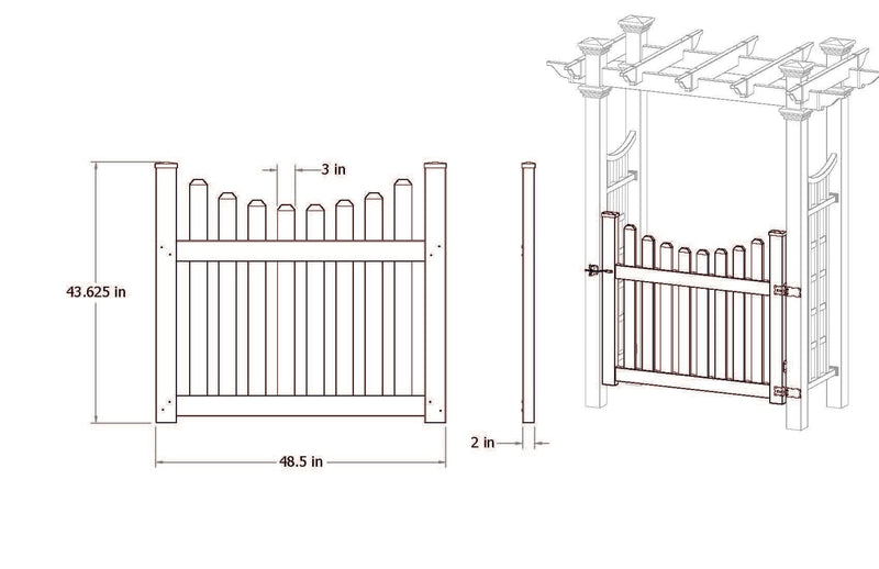 Cottage Picket Gate Accessory Vita 