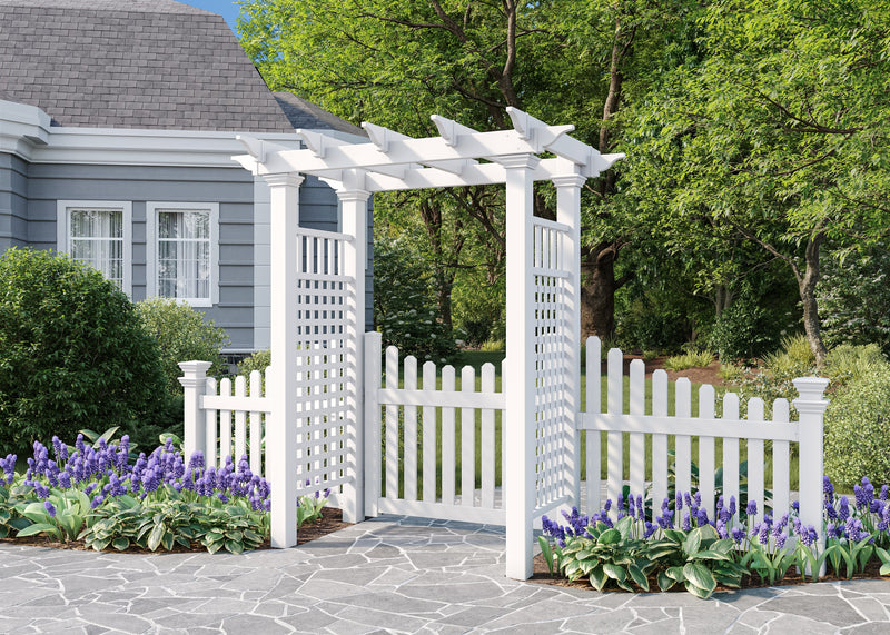 Fairfield Arbor with Gate Arbor Vita 43" Gate Add Wings 