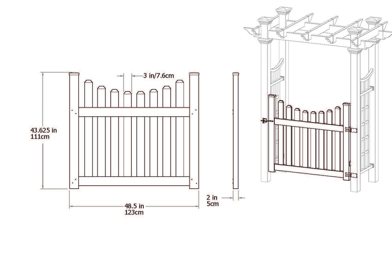 Fairfield Arbor with Gate Arbor Vita 