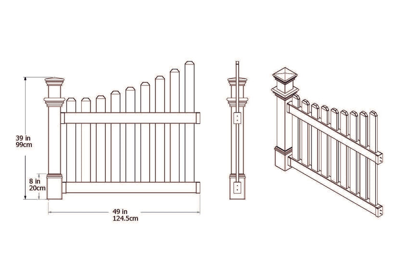 Nantucket Deluxe Arbor with Gate and Wings Arbor Vita 