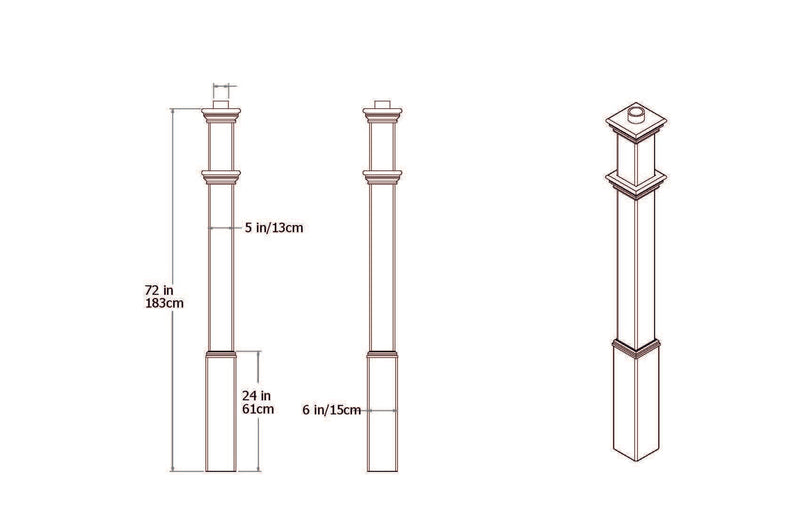 Sturbridge Lamp Post Decor na 