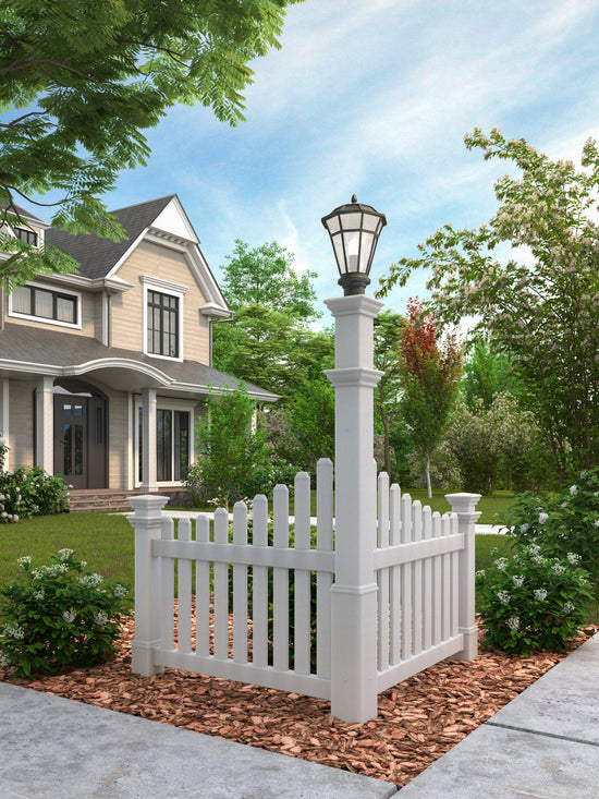 CLASSIC Corner Picket Lamp Post Decor Vita 