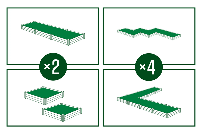 4x4x11 Garden Bed 2-Pack Garden Vita 