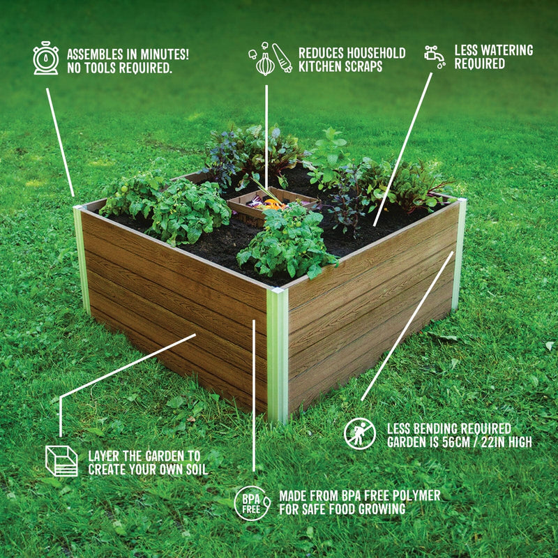 URBANA 4x4 Keyhole Composting Garden