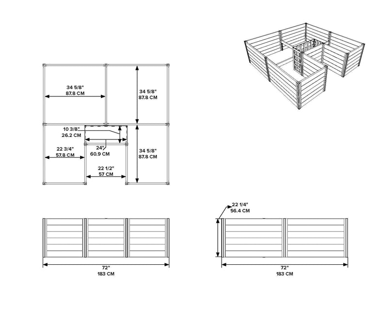 URBANA 6x6 Keyhole Composting Garden Garden Vita 