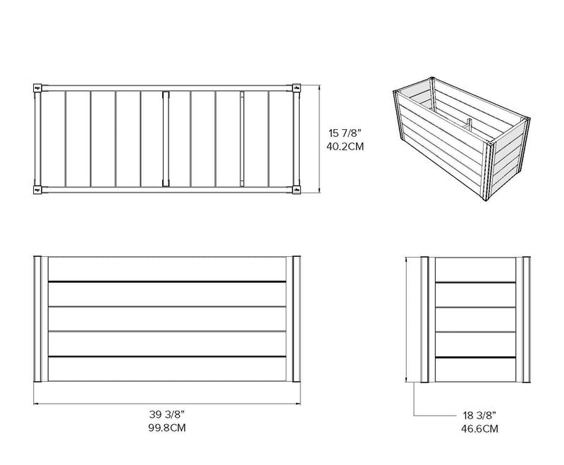 URBANA Small Parklette with Trellis Planter Vita 