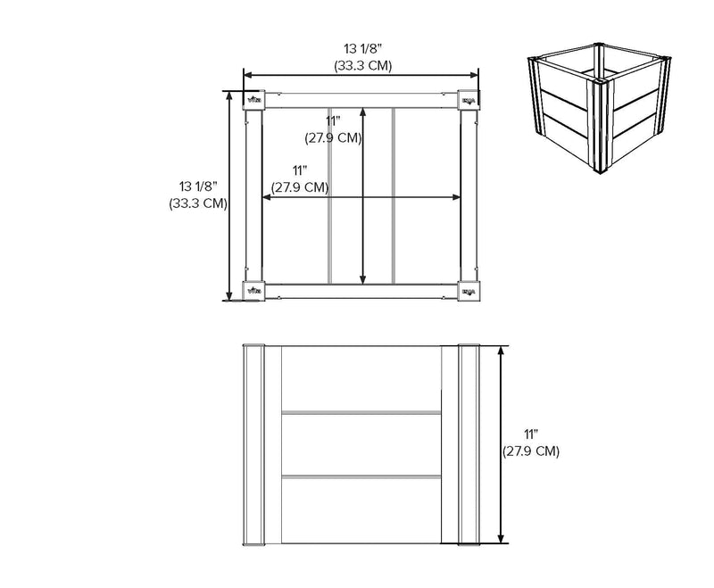 URBANA 12” Cube Planter Planter Vita 